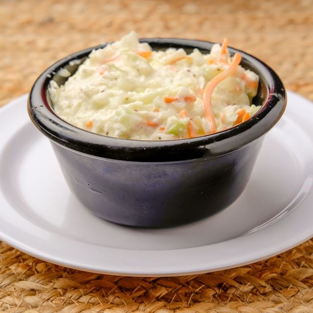 Slaw on Sandwich.