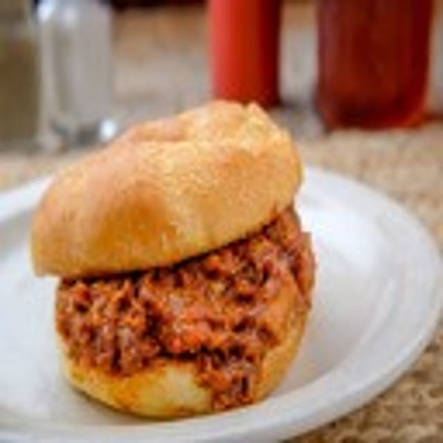 Chopped Beef Sandwich.