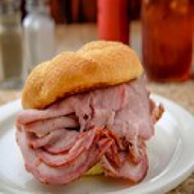 Sliced Beef Sandwich.