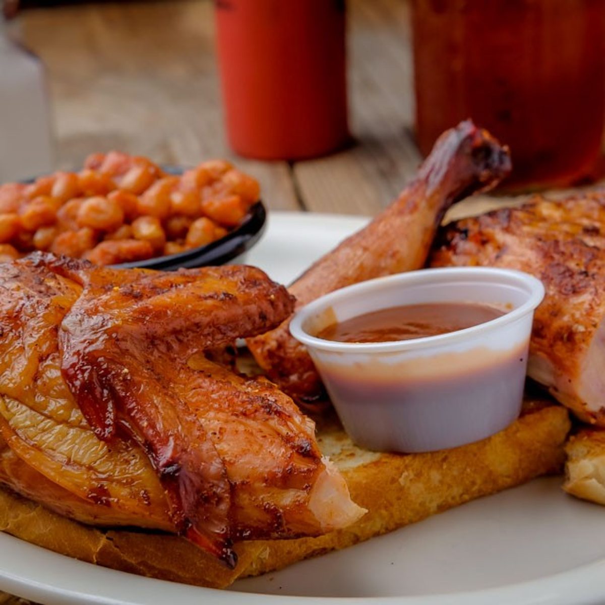 1/2 Chicken & Beans