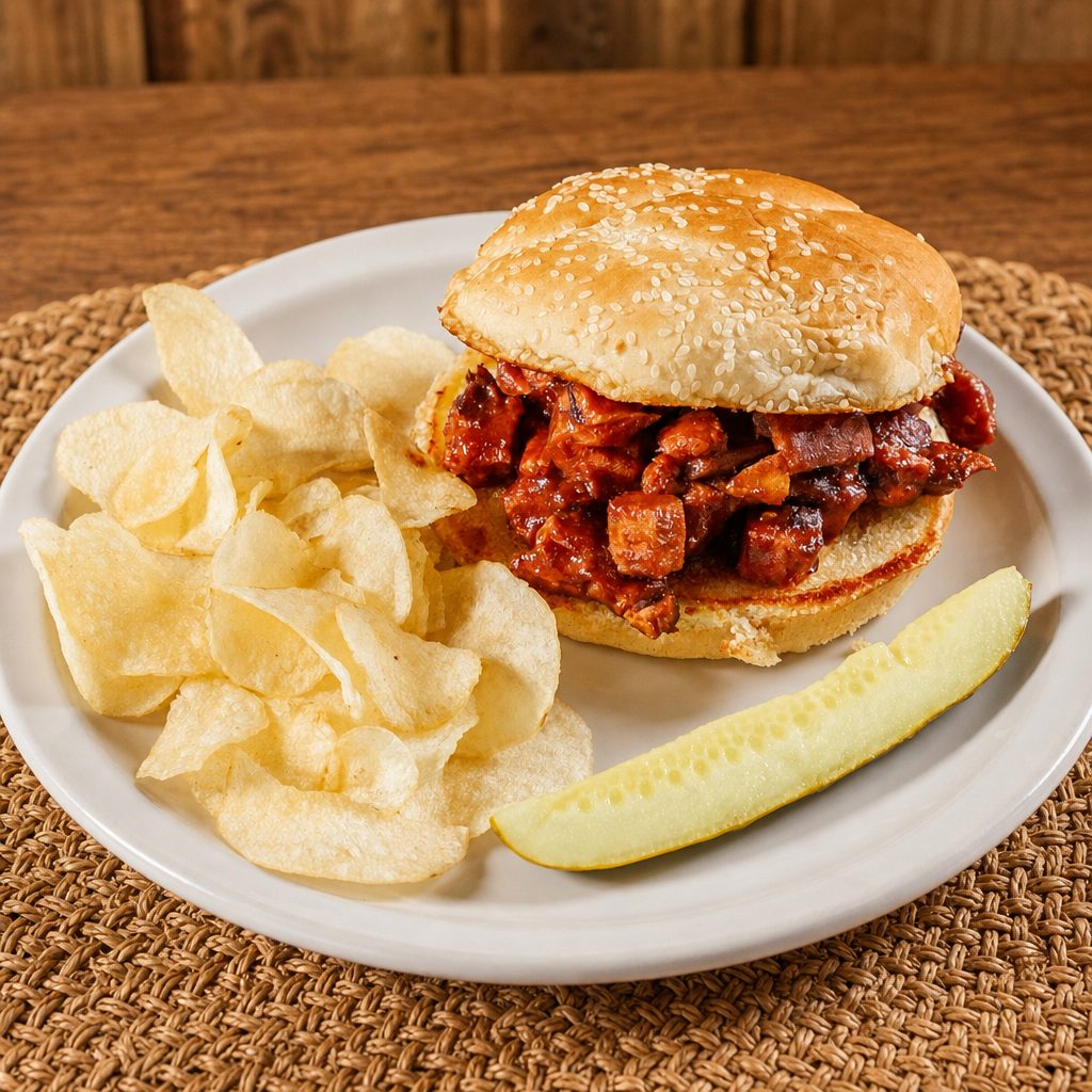 Chopped Pork Sandwich.