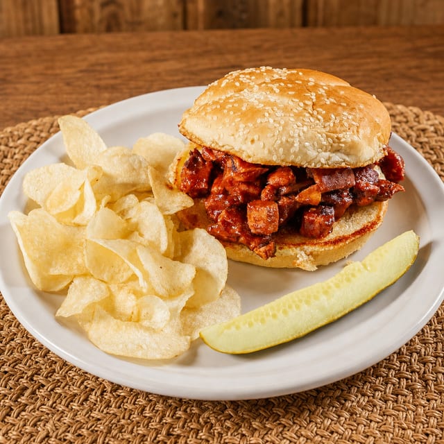Chopped Pork Sandwich.