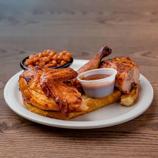 1/2 Chicken & Beans.