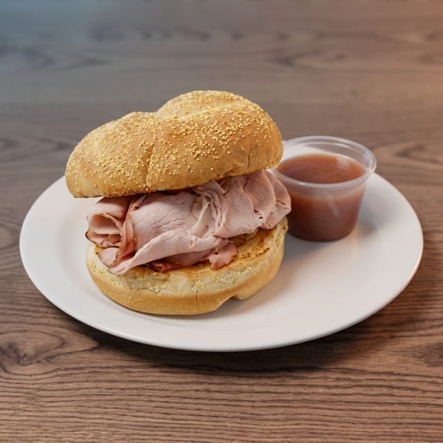 Sliced Pork Sandwich.