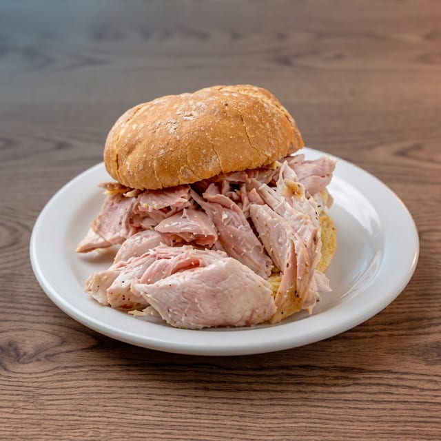 Pulled Chicken Sandwich.